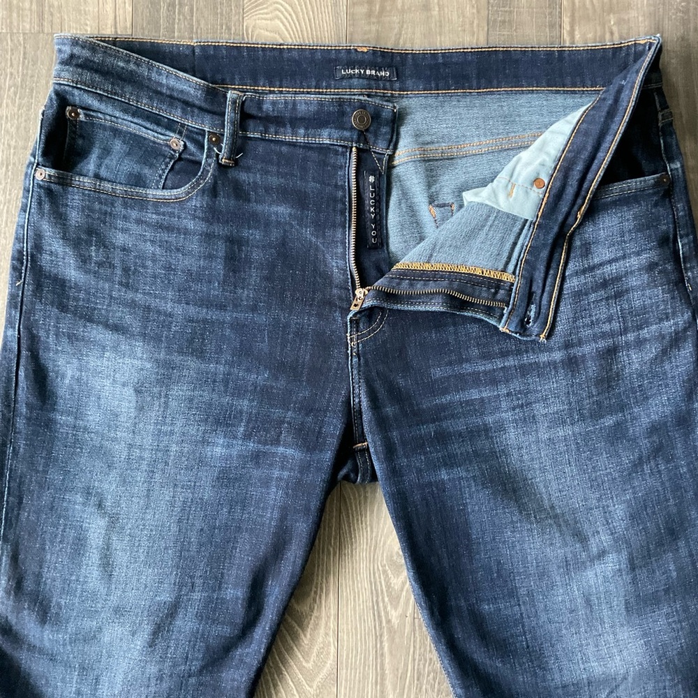 40x32 Lucky Brand 223 Straight Coolmax Jeans Men’s Blue Denim Stretch 7M13024